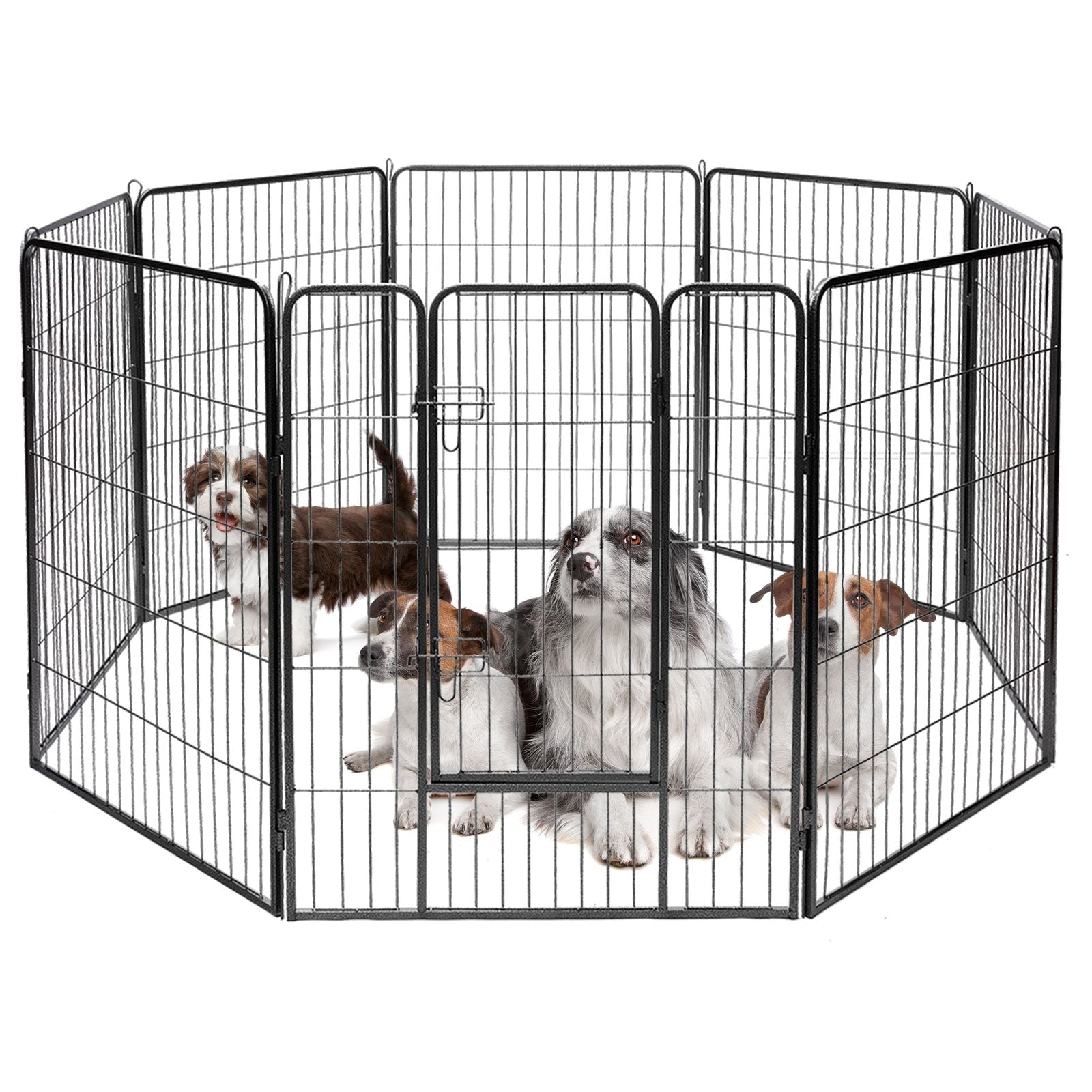 8 Metal Panel Heavy Duty Pet Playpen Dog Fence with Door