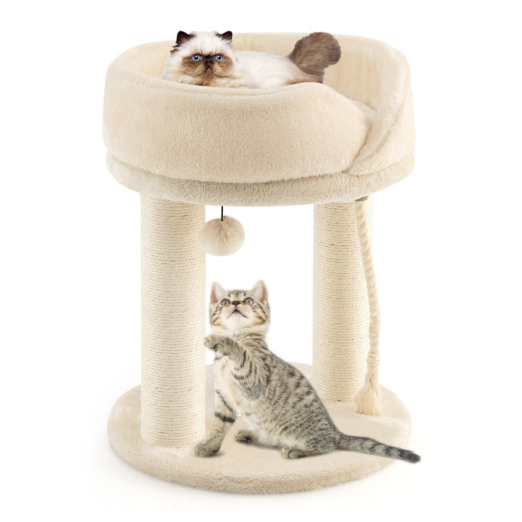 Cat Climbing Tree with Plush Perchs and Scratching Post