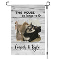 This House BeLongs To Personalized Custom Photo Dog Pet Lover Garden Flag H181 12"x18"