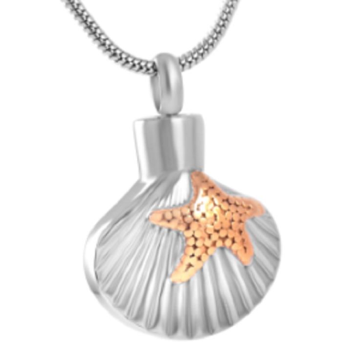 Starfish Seashell Ashes Necklace Pendant
