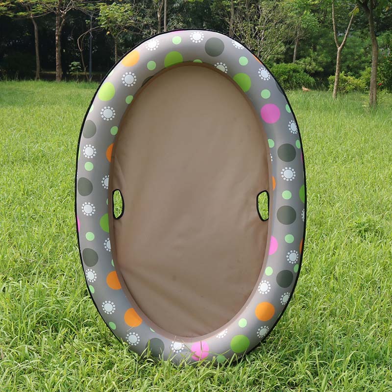 Dog Swimming Pool Inflatable Hammock Pets Pool Floating Bed Spring Summer Swimming Ring Brown polka dots