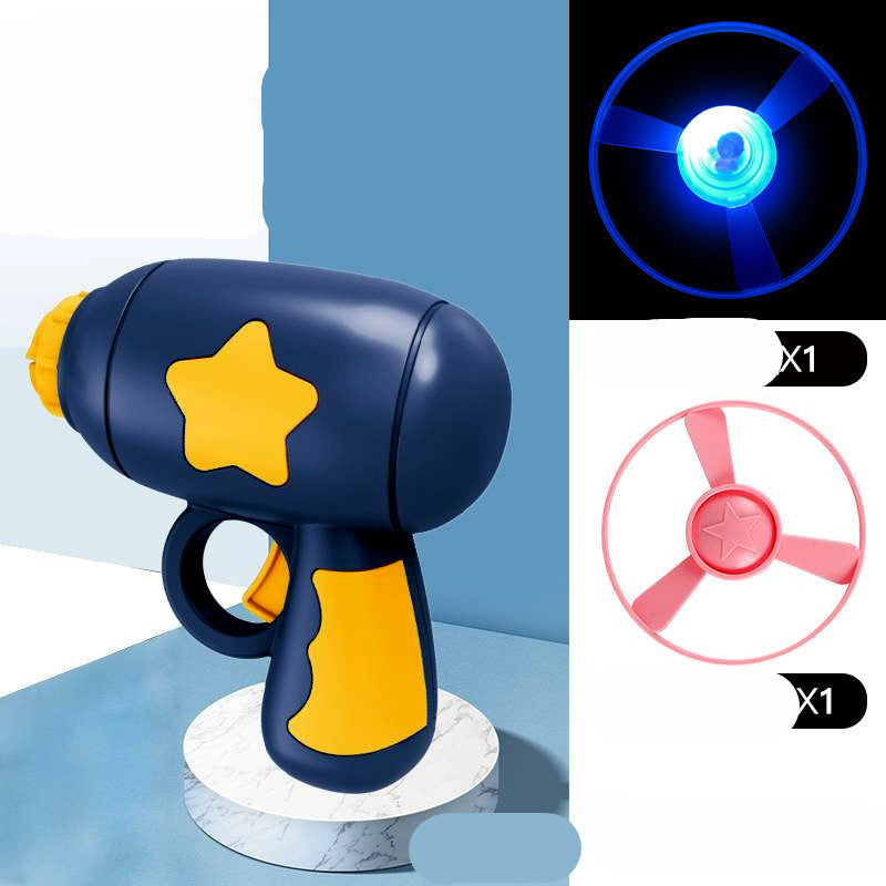 Pet Toy Dog Cat LED Light Toy Luminous Children's Party Toy Bamboo Dragonfly Toy Training Toy Pet Throw Launcher Navy Blue