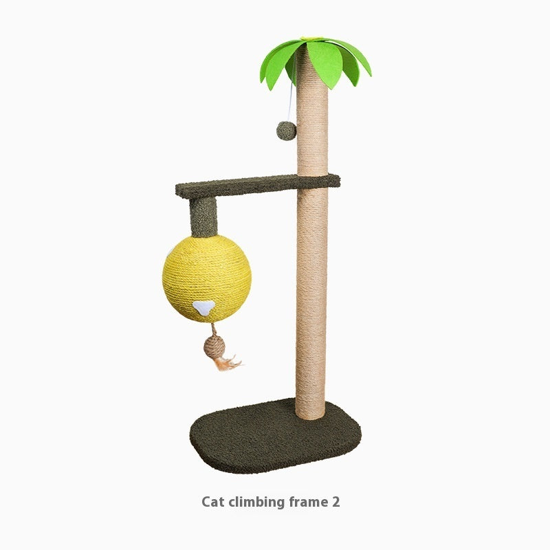 Cat Climbing Frame Grinding Claw Coconut Tree Coconut Tree Yellow Lantern
