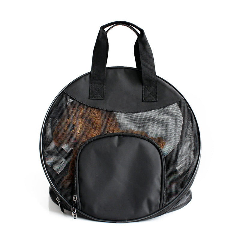 Portable breathable handbag for pets Black