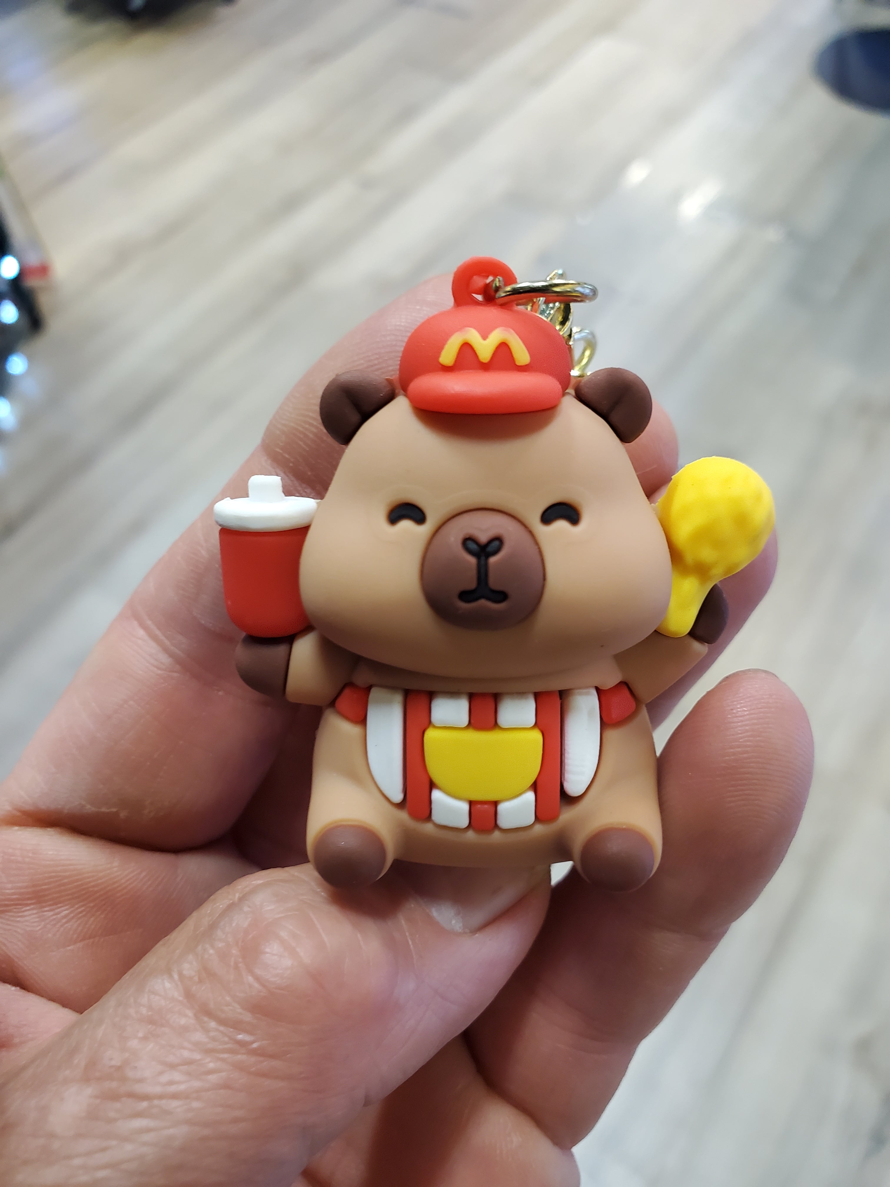 Capybara Bag Clip w/Keychain McDonalds gear
