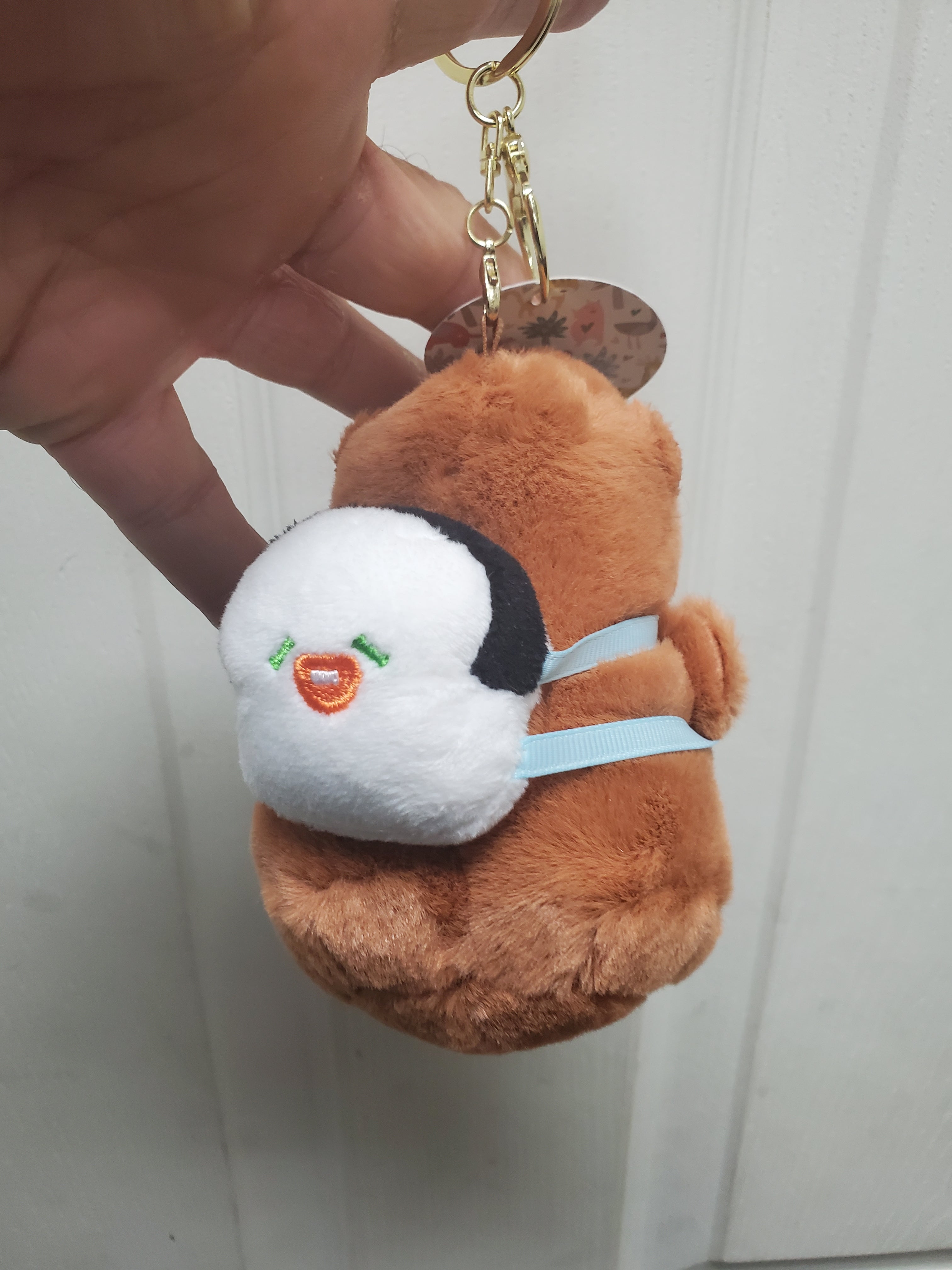 Capybara Stuffed Animals w/keychain Backpack ws Bird