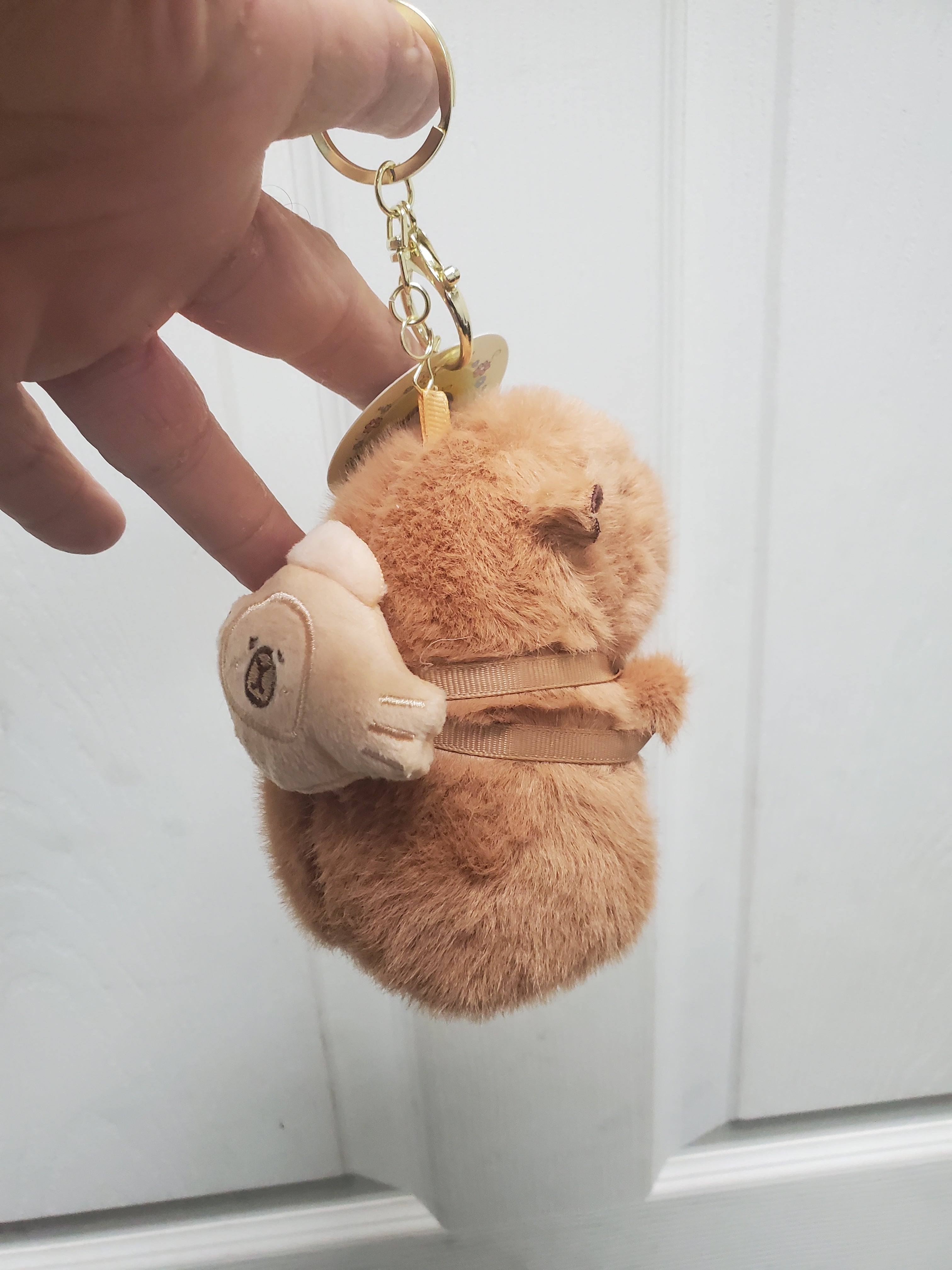 Capybara Stuffed Animals w/keychain Fish Backpack