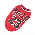 Mesh Basketball Uniform Jersey for Dog Cat Pet Red
