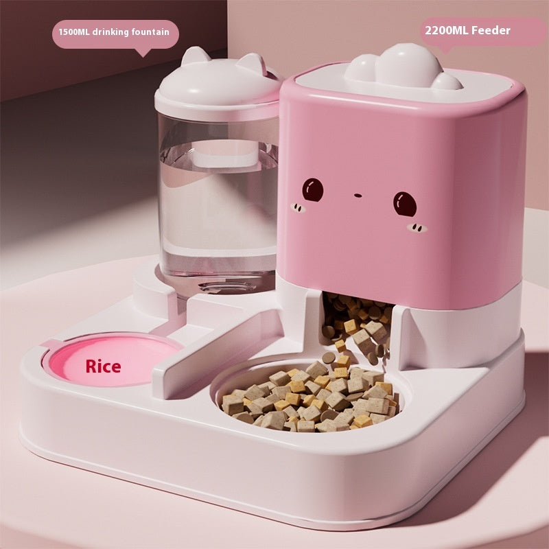 Pet Supplies Cat Water Fountain Automatic Pet Feeder 3700ML Large Capacity Cherry Blossom Pink