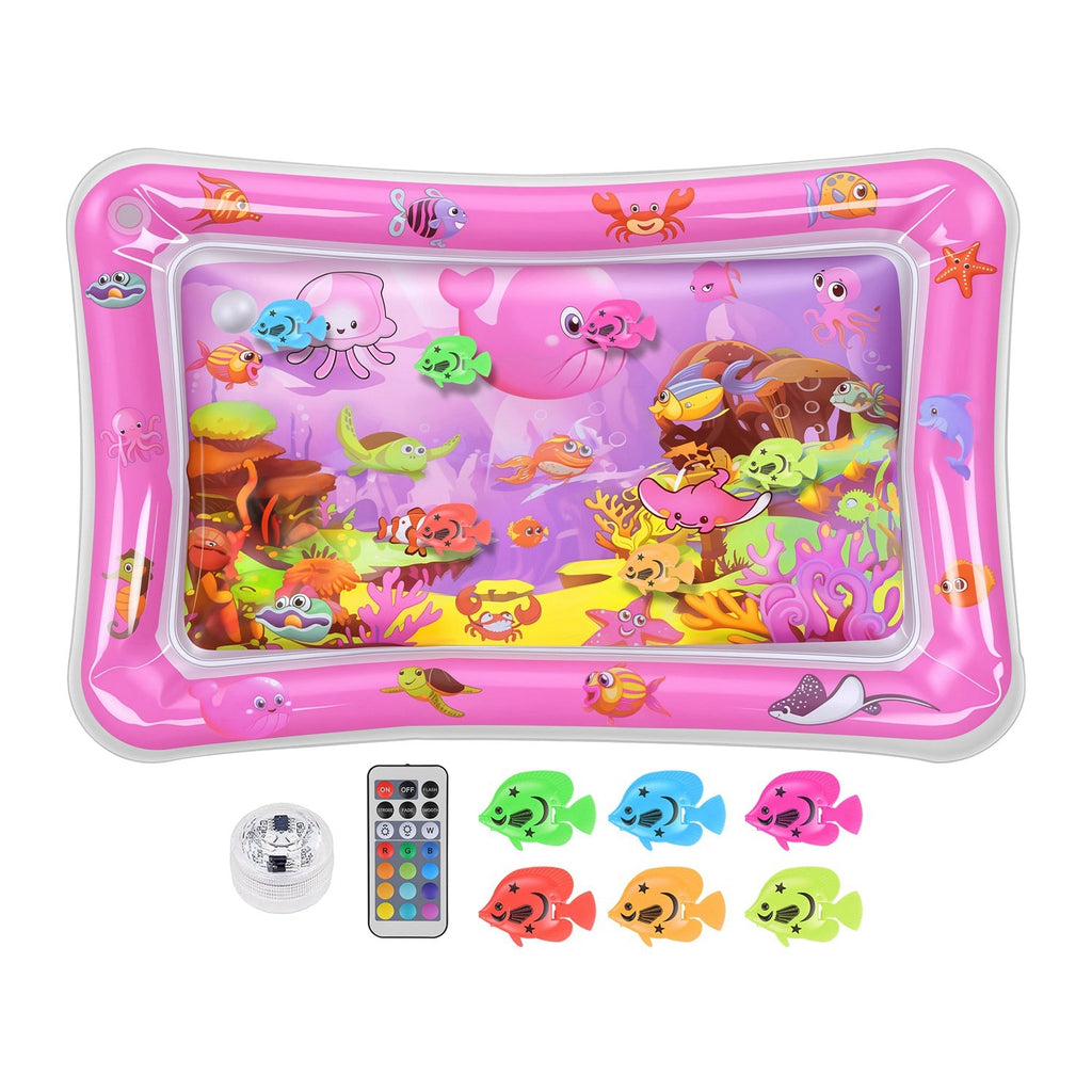 Cat Water Mat with Floating Fish & LED Lights