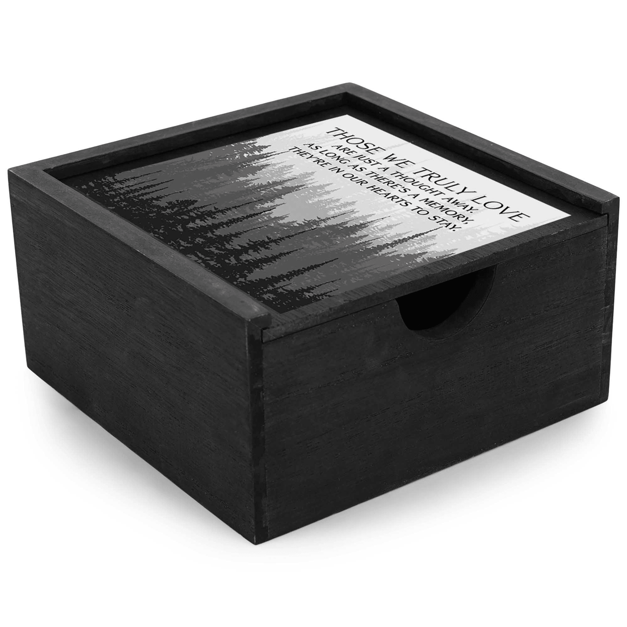 Memory Box - Those We Truly Love Keepsake With Forest Design Blk Wht 1