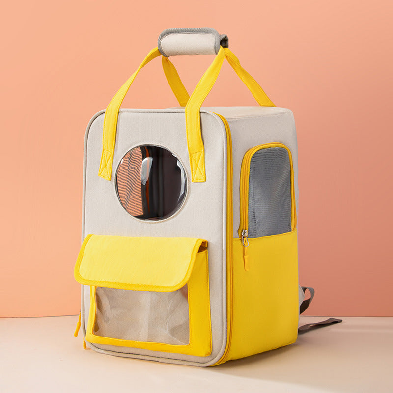 Large Capacity Breathable Canvas Backpack Pet Supplies Bare bag