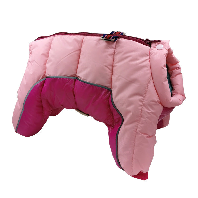 Winter Pet Dog Clothes Super Warm Jacket Thicker Cotton Coat Waterproof Small Dogs Pets Clothing For Puppy Pink
