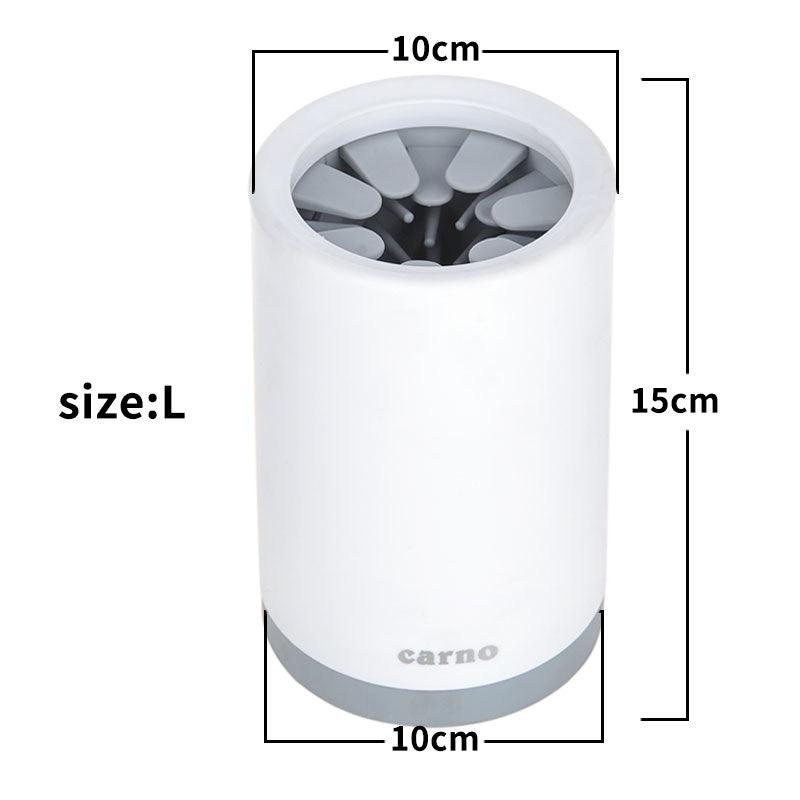 Portable Pet Paw Cleaner Cup Soft Silicone Comb Grey L
