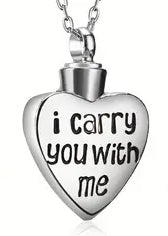 I Carry You With Me Ashes Necklace Pendant