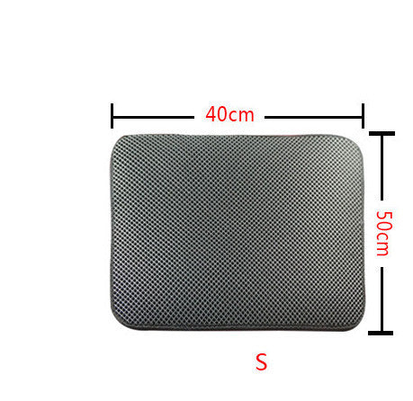 Double Layer Litter Cat Bed Pads Pet Cat Litter Mat Trapping Pets Litter Box Mat Pet Product Bed For Cats House Clean Mat S Grey