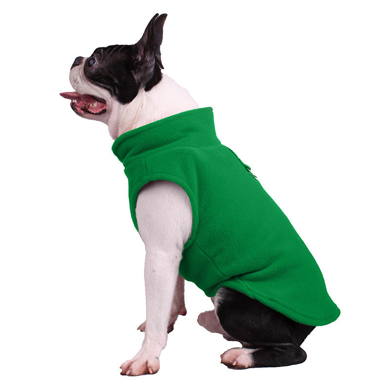 Dog clothes fleece pet dog supplies Green