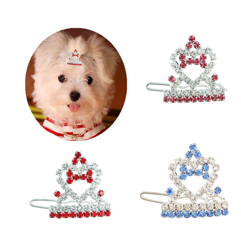 Diamond Pet Hair Clip – Size Small