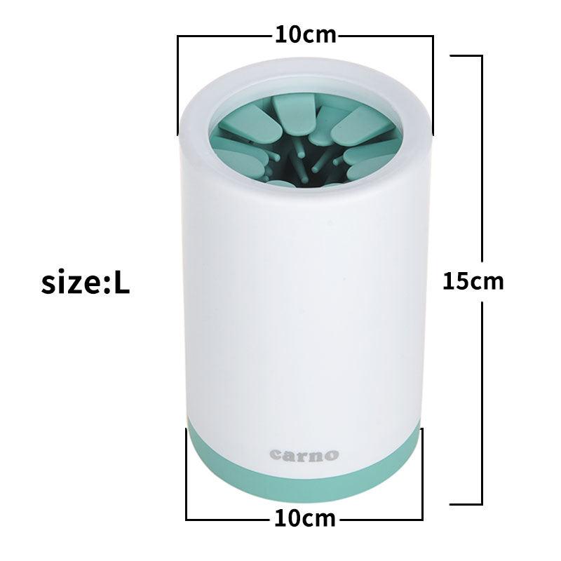 Portable Pet Paw Cleaner Cup Soft Silicone Comb Green L