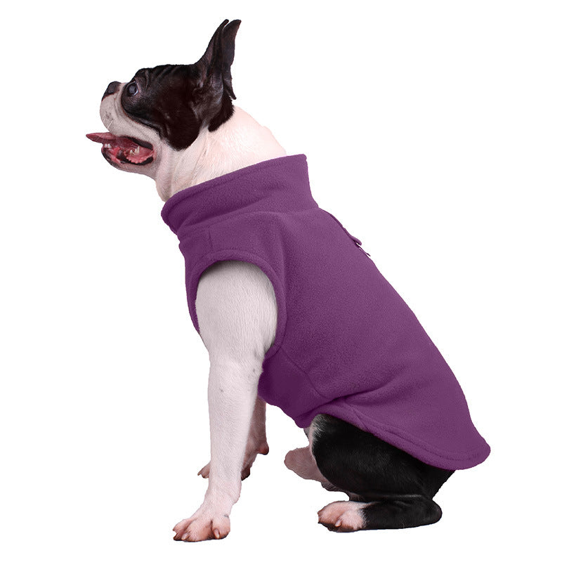 Dog clothes fleece pet dog supplies Purple
