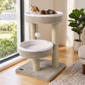 24" Cat Tower with Plush Perches & Scratching Posts Default Title