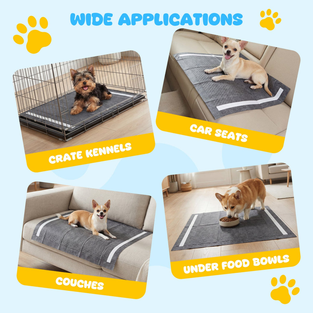 24" x 24" Charcoal Dog Pee Pads 6-Layer for Dogs