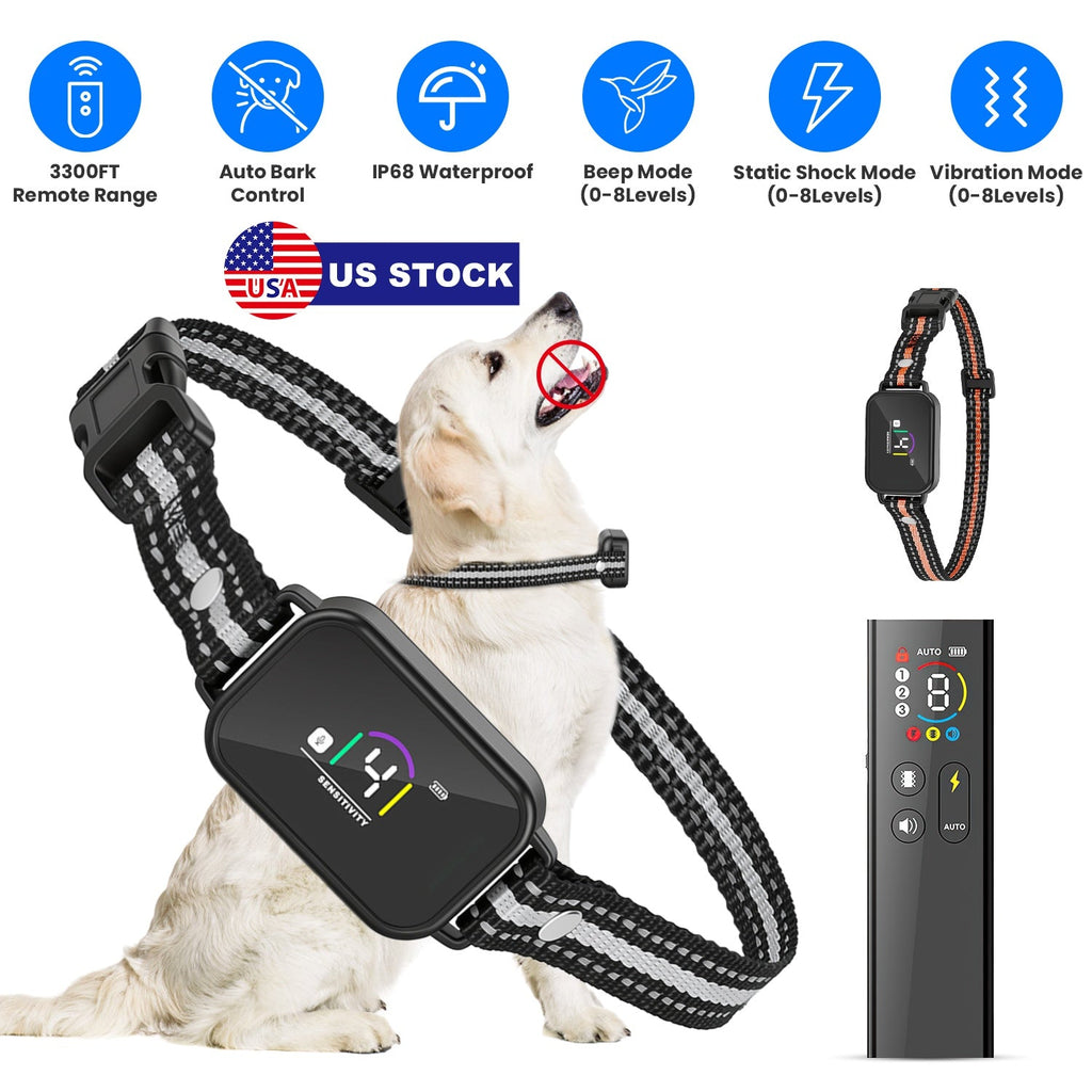 Dog Training Collar with Remote and Bark Control for Small Dogs