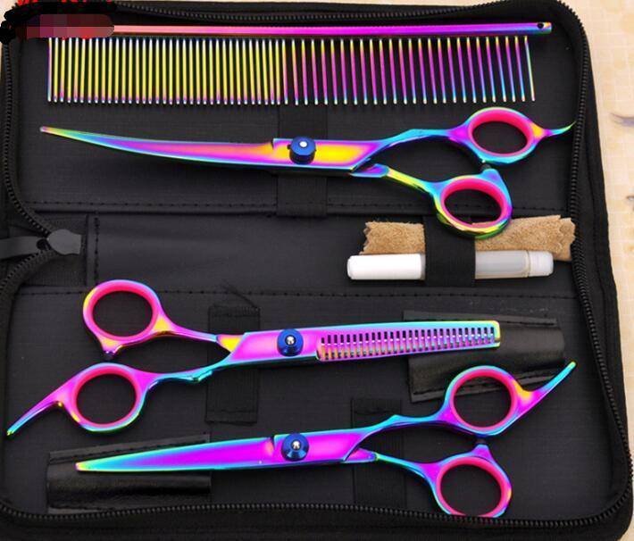 Pet Grooming Scissors Purple