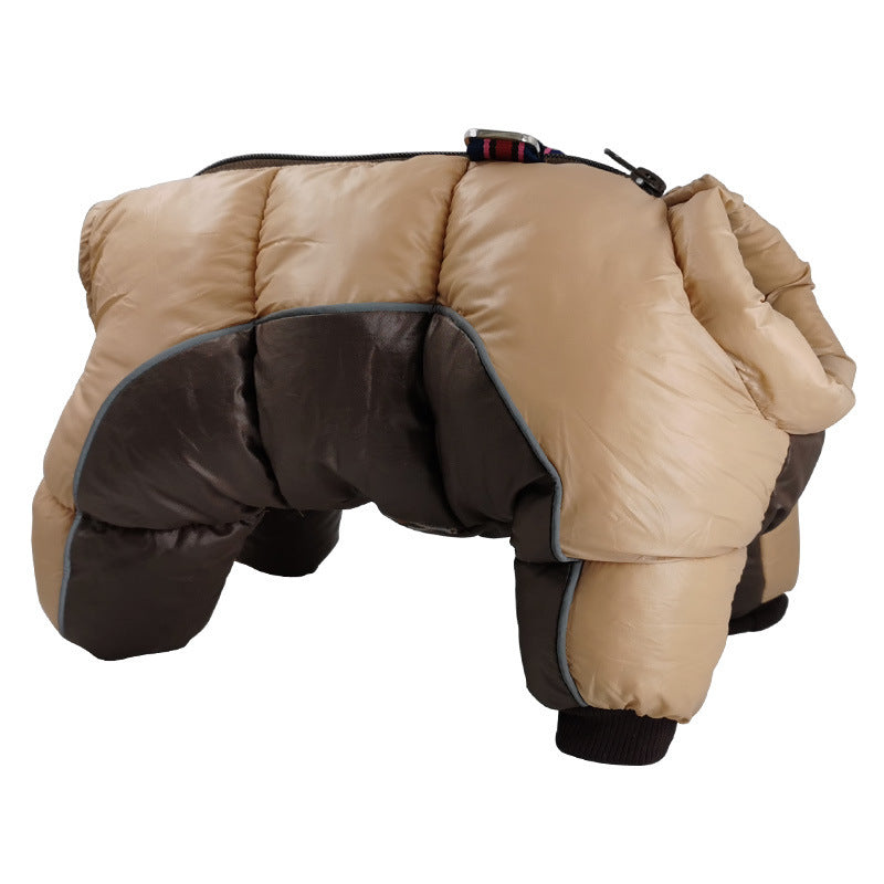 Winter Pet Dog Clothes Super Warm Jacket Thicker Cotton Coat Waterproof Small Dogs Pets Clothing For Puppy Coffee