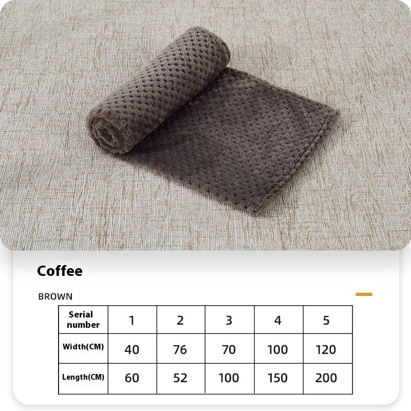 Summer Coral Fleece Blanket For Dogs Sleeping Pets Coffee