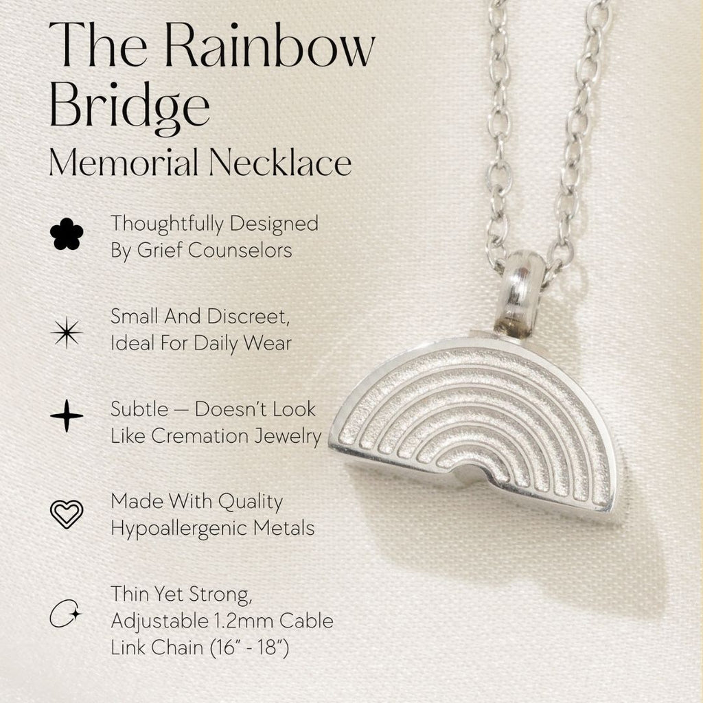 Rainbow - Memorial Necklace for Human Ashes - Silver