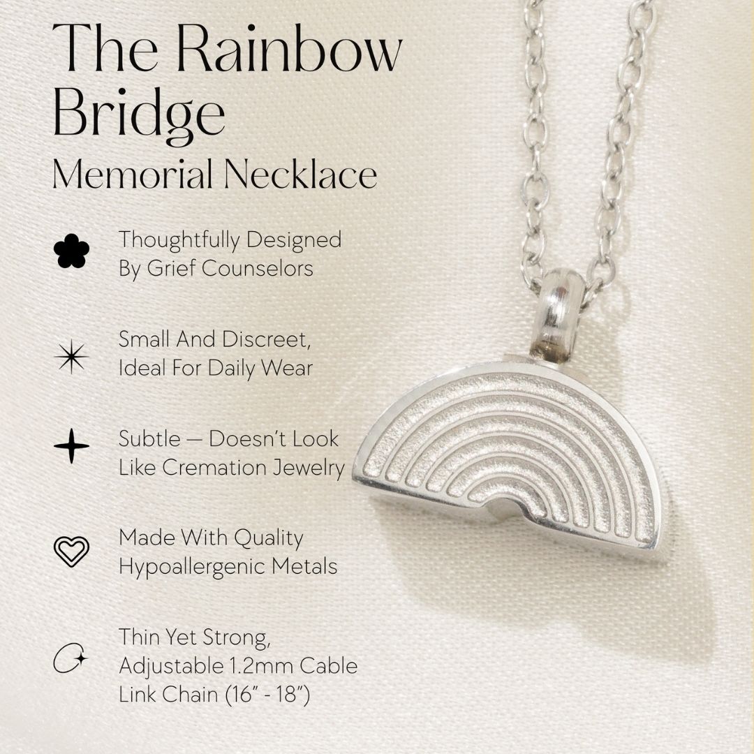 Rainbow - Memorial Necklace for Human Ashes - Silver