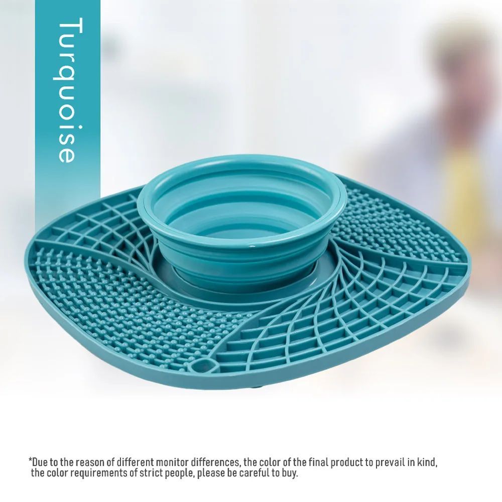 Pet Dog Slow Feeder Bowl Non Slip Puzzle Bowl Anti-Gulping Pet Slower Food Feeding Dishes Cat Bowl For Small Medium Dogs Dark green