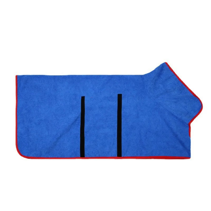 Pet Bathrobe Fast Drying Towel Blue XS