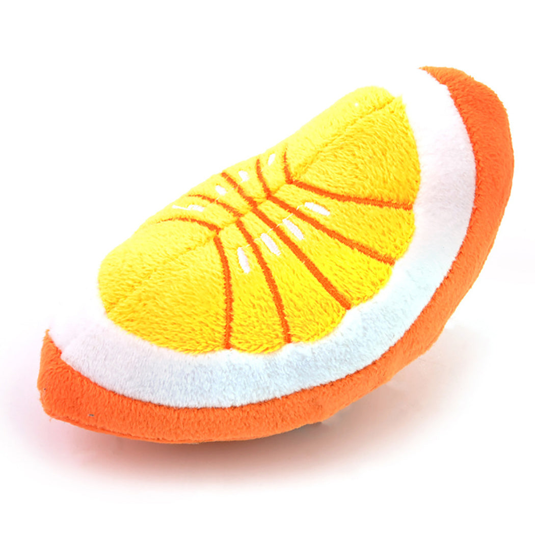 Gooddog, Dog, Plush Vocal Toys, Fruits, Cartoons, Pets, Cats, Toys, Pet Supplies Orange