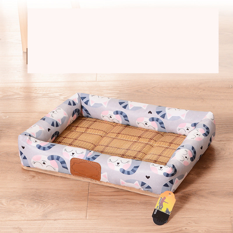 Universal Removable and Washable Dog Kennel Mat Lucky Cat + Cool Mat S（45cm*35cm）
