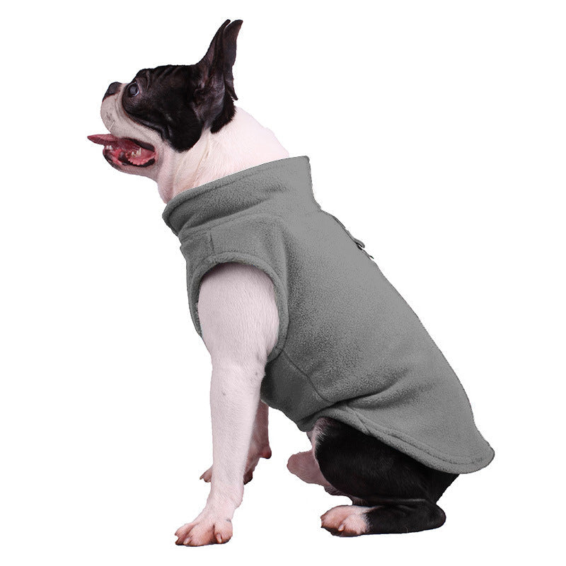 Dog clothes fleece pet dog supplies Grey