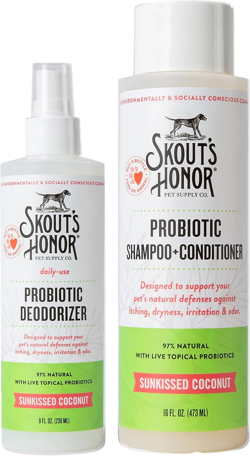 Happy Puppy Probiotic Grooming Bundle – Shampoo, Conditioner & Deodorizer Sunkissed Coconut