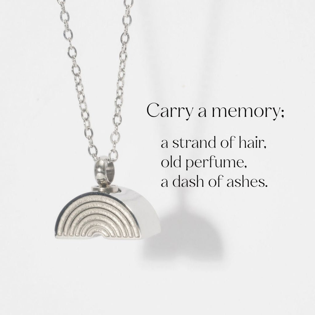 Rainbow - Memorial Necklace for Human Ashes - Silver