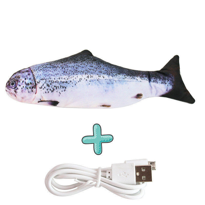 Interactive Puzzle Cat Toy Fish Funny Cat Toy Salmon USB