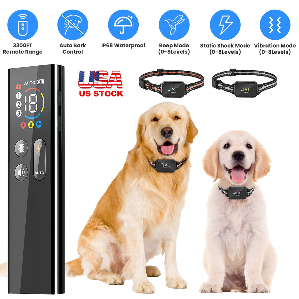 Dog Training Collar with Remote and Bark Control for Small Dogs