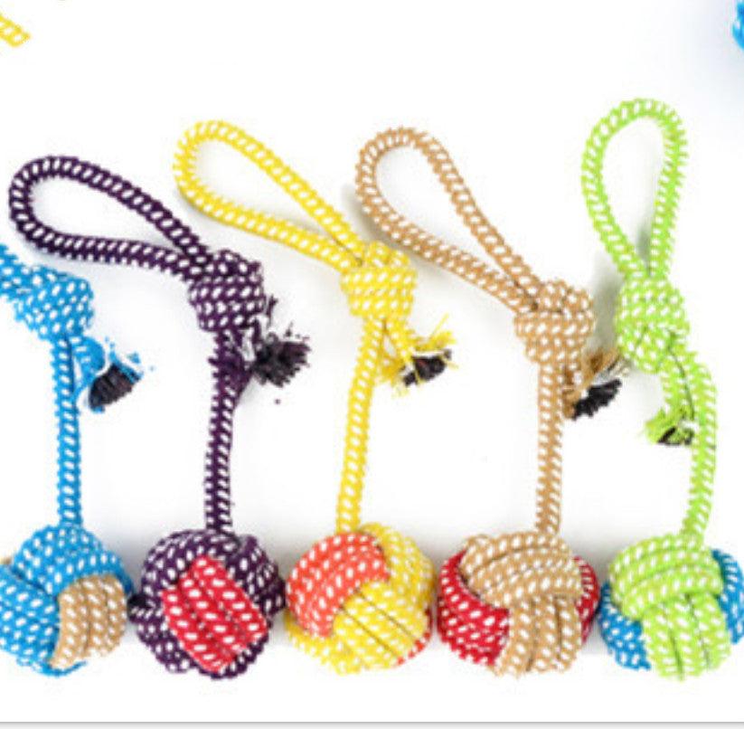 Handcrafted Cotton Rope Dog Leash Toys Lob