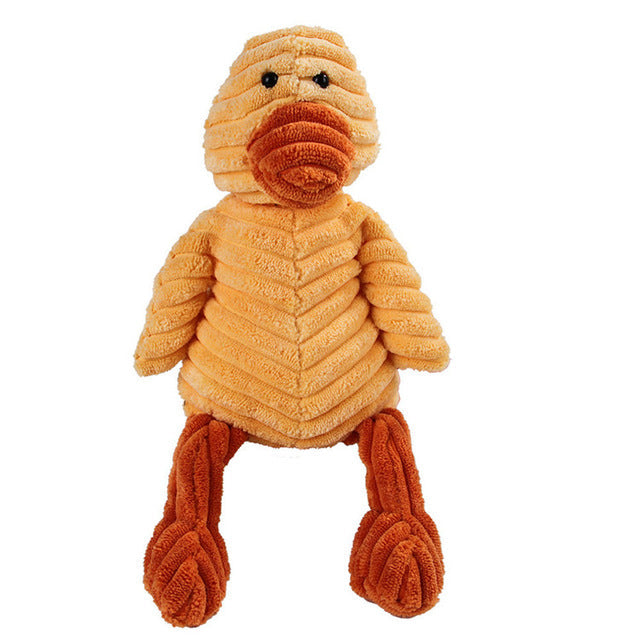 Vocal Animal Plush for Pet Dog Molar Teeth Cleaning Training Duck