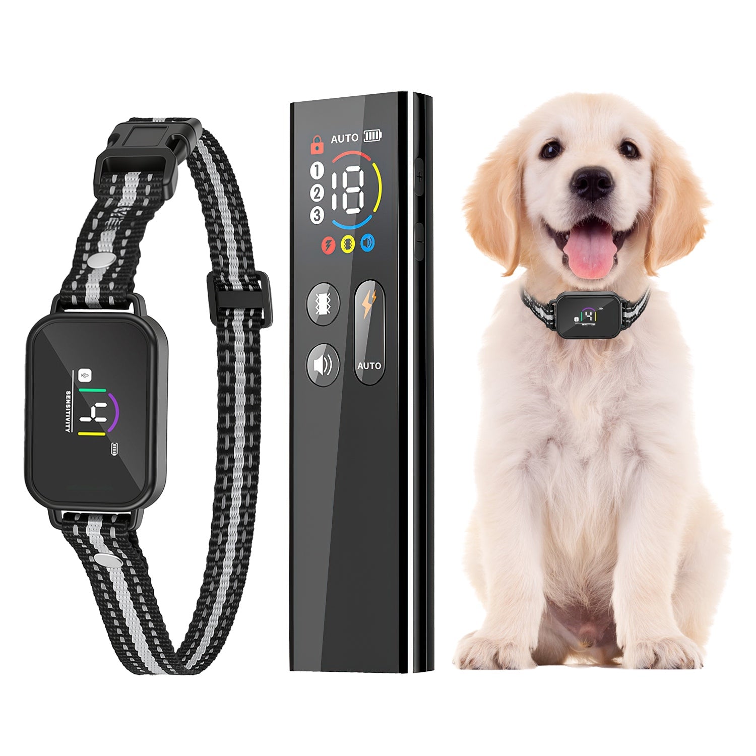 Dog Training Collar with Remote and Bark Control for Small Dogs