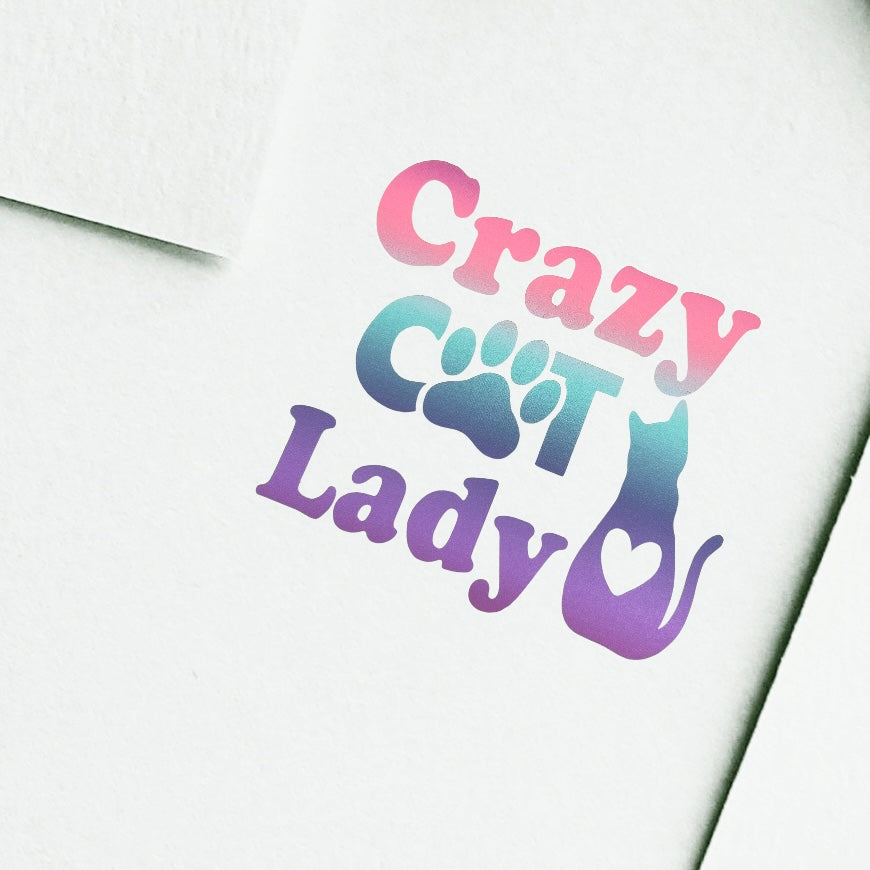Vinyl Stickers for Pet Lovers Crazy Cat Lady