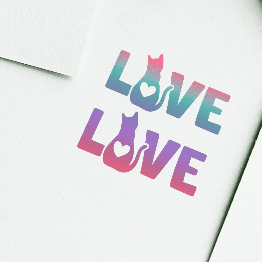 Vinyl Stickers for Pet Lovers Love Love
