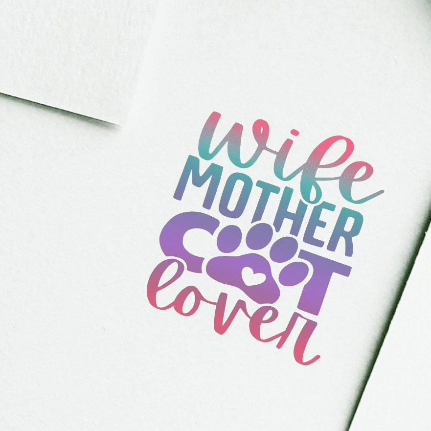 Vinyl Stickers for Pet Lovers Wife Mother Cat Lover