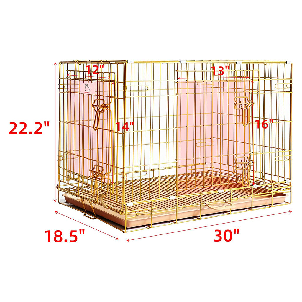 24-42" Collapsible Copper Gold Dog Crate GLD24-42 30 Inch 1 Pack