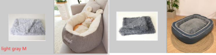 Pet Dog Bed Warming Soft Sleeping Bag Cushion Puppy Kennel Set2 M