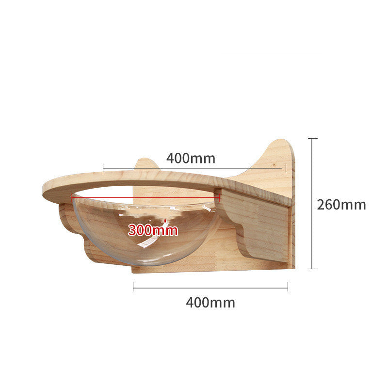 Pet Cat Climbing Frame Wall Type Solid Wood Wall Hanging Platform Ladder Pets Accessories Space lying warehouse